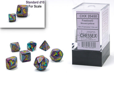 Chessex - Mini Festive Mosaic Yellow