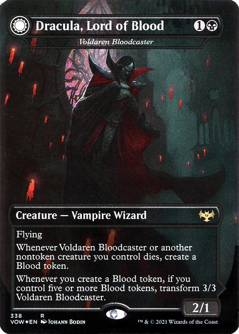 Voldaren Bloodcaster // Bloodbat Summoner (338) - BORDERLESS - FULL ART - NM