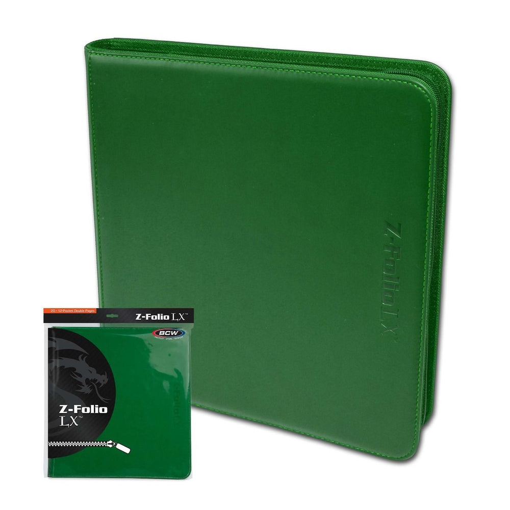 BCW 12 Pocket Green Z-Folio