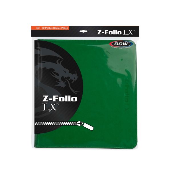 BCW 12 Pocket Green Z-Folio