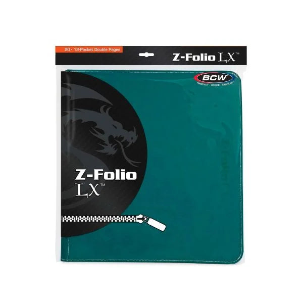 BCW 12 Pocket Teal Z-Folio