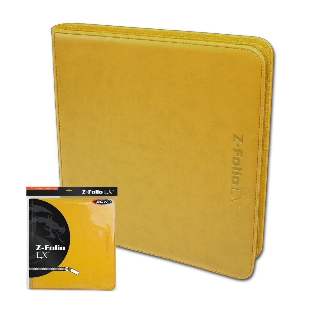 BCW 12 Pocket Yellow Z-Folio