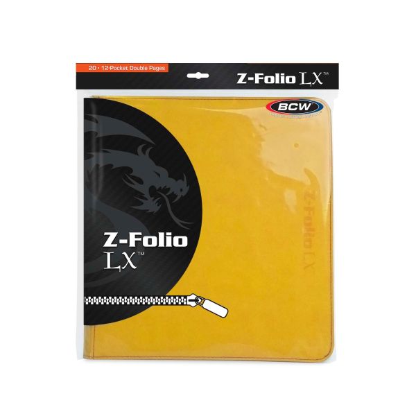 BCW 12 Pocket Yellow Z-Folio