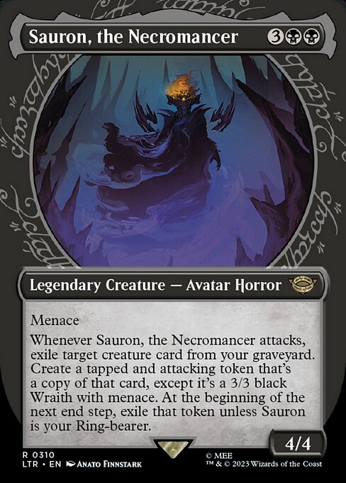 Sauron, the Necromancer (310) - BORDERLESS (Foil) - NM