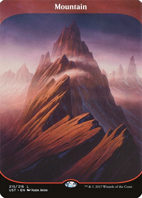 Mountain (215) - BORDERLESS - FULL ART (Foil) - NM