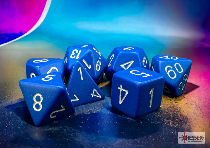 Chessex - Opaque Blue/White