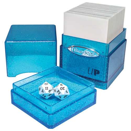 Satin Tower - Blue Glitter Deck Box