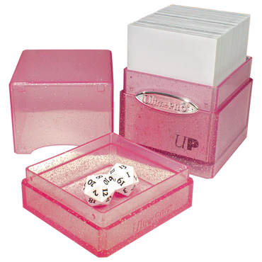 Satin Tower - Pink Glitter Deck Box