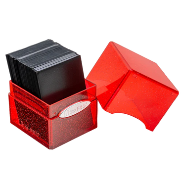 Satin Cube - Red Glitter Deck Box